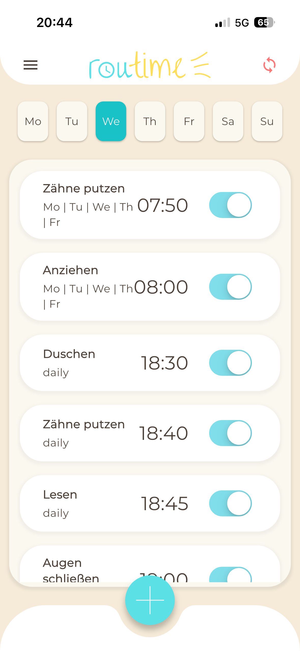 App der routime Kinderwanduhr - alles, was du für eine spielerische Zeitplanung im Kinderalltag benötigst.
