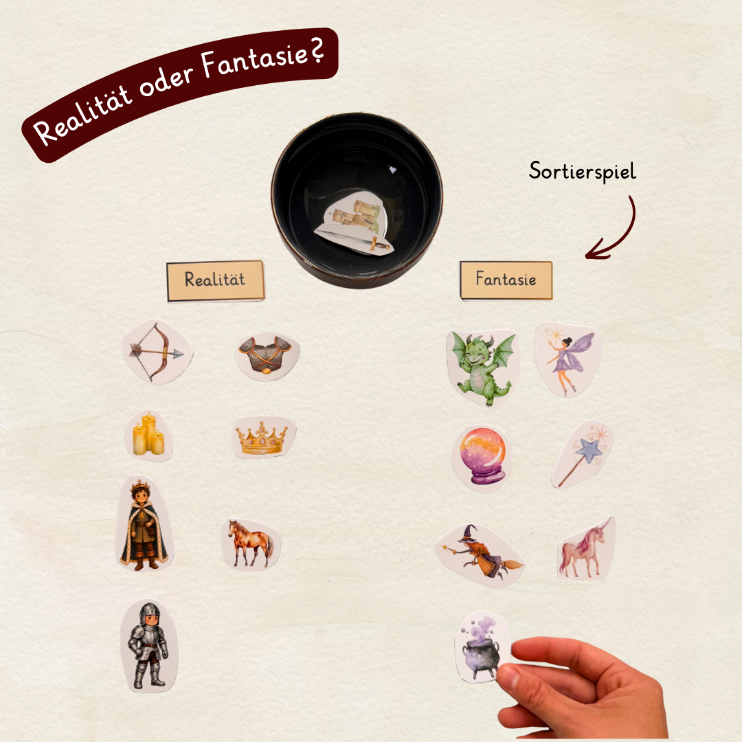 Die FoxBox I „Eine Reise ins Mittelalter“ I Montessori Box mit Bastelset für eine Krone