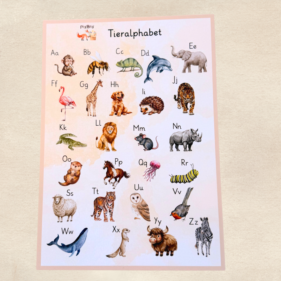 Tiermasken Bastelset aus der Montessori Box FoxBox „Tierische Superhelden“, für kreatives Spielen